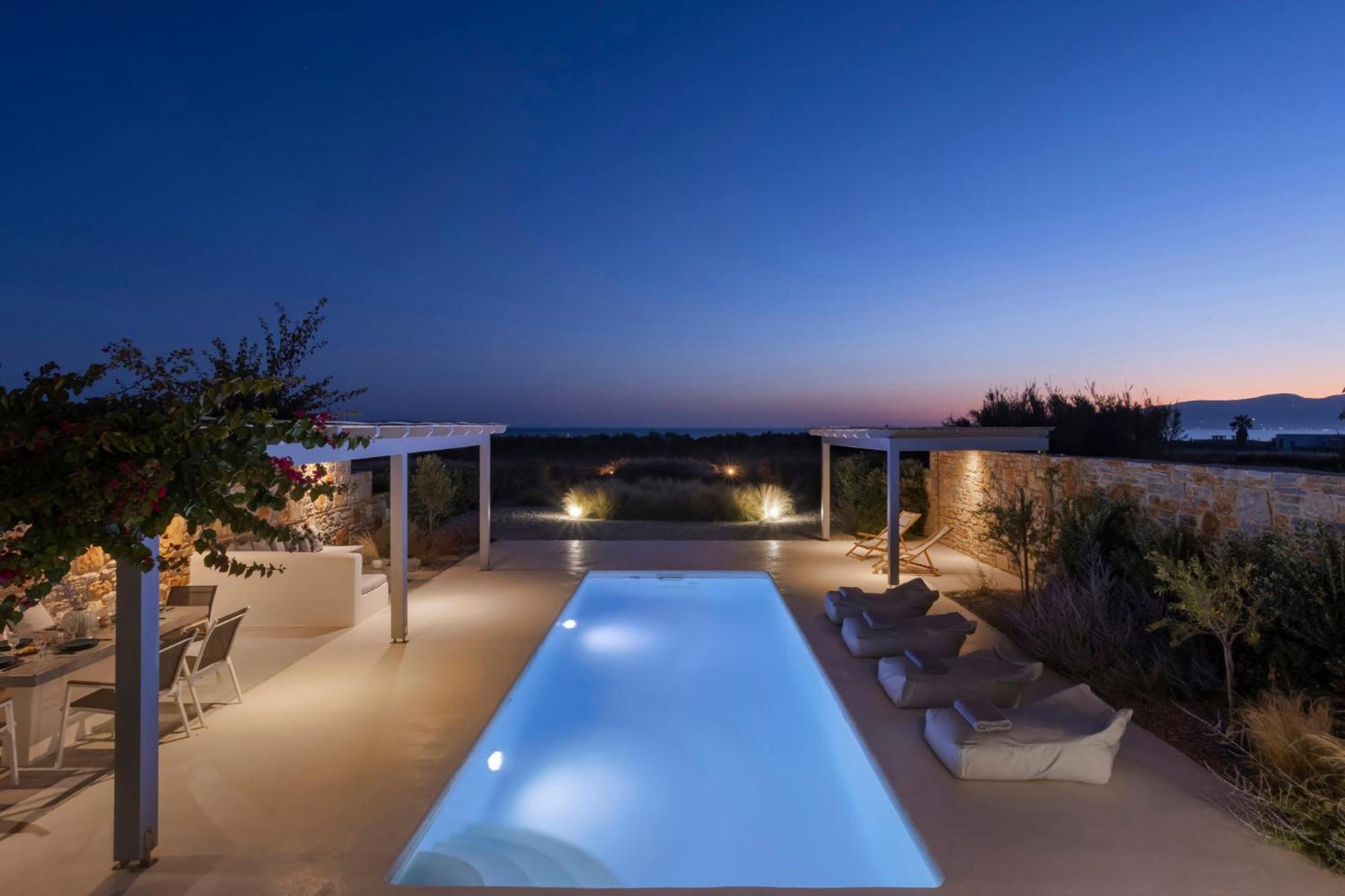 Villa Dione, Private Pool & Seaview By Naxos Dunes Kastrákion Esterno foto